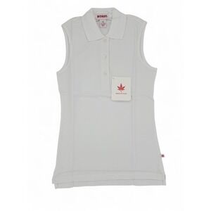 BOAST Women's Sleeveless Golf Polo Shirt XS White NWT‎ Tennis Top